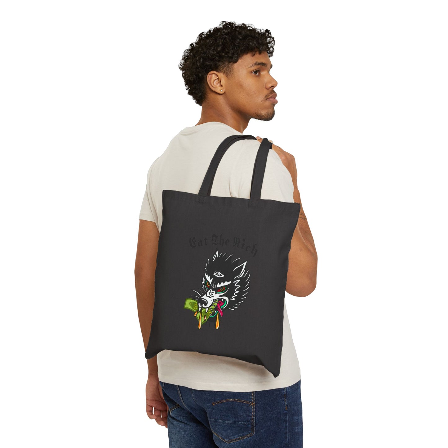 Eco-Friend ‘Eat the Rich' Cotton Canvas Tote Bag