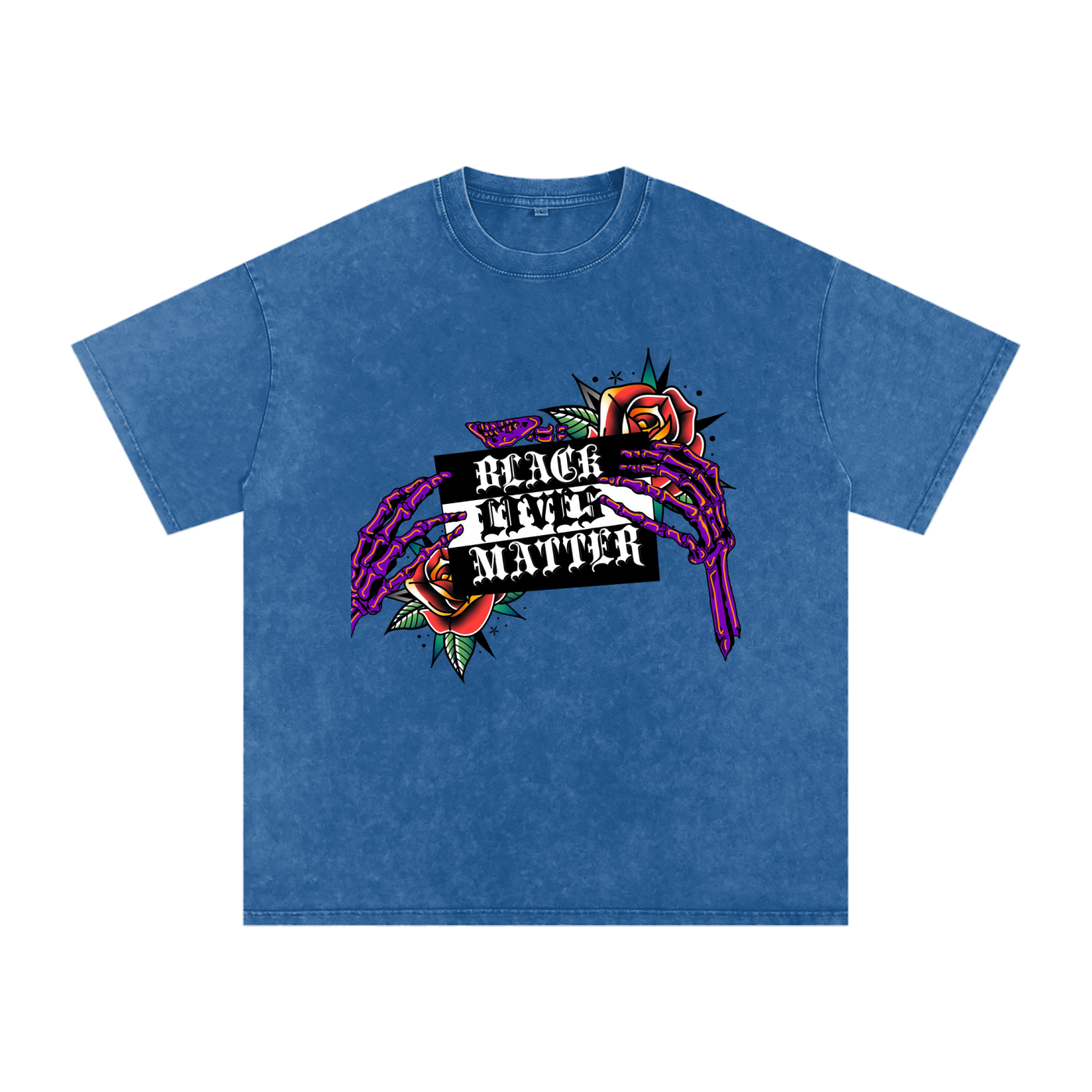 Black Lives Matter Acid Wash Oversize T-Shirt - 250 GSM