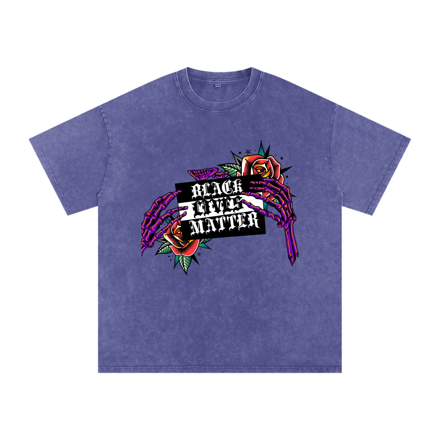 Black Lives Matter Acid Wash Oversize T-Shirt - 250 GSM