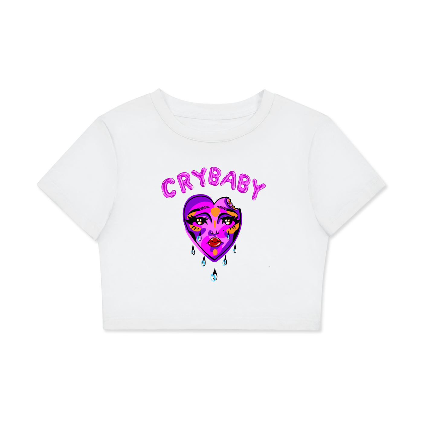 Crybaby Women's Fitted Crop Tee | Bodycon T-Shirt