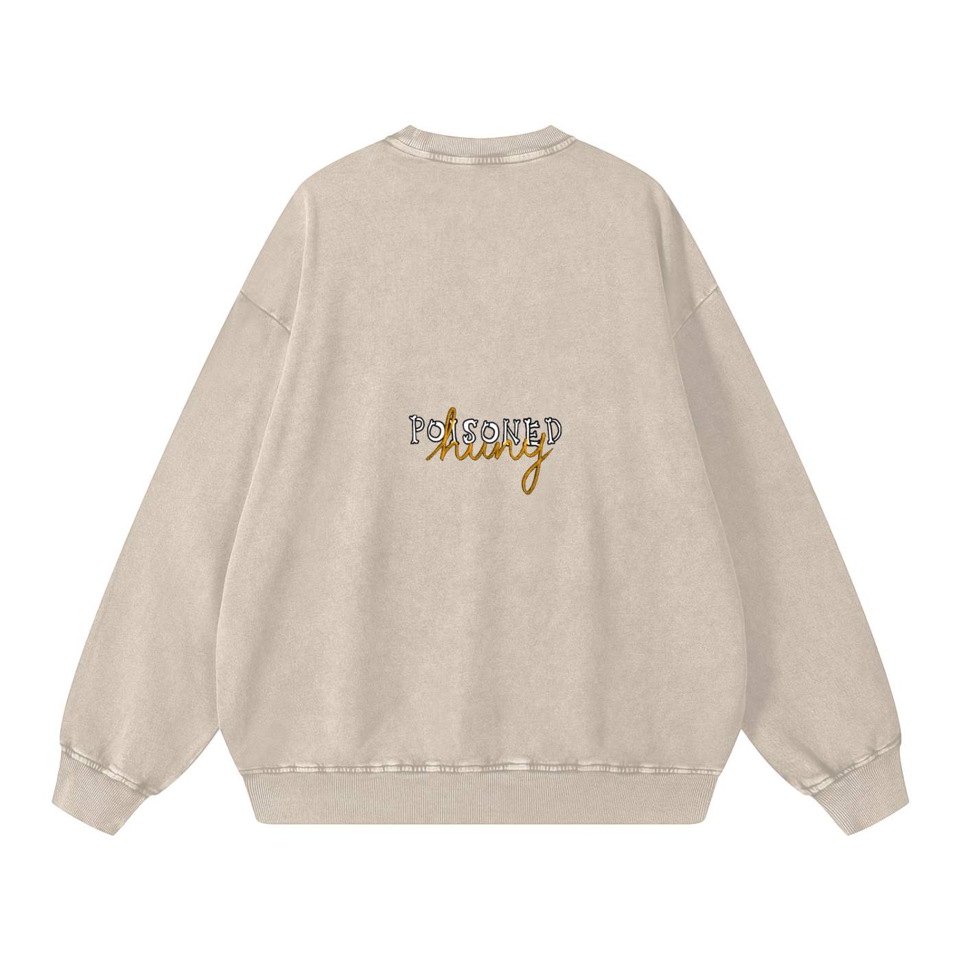 ‘Eat the rich’ Acid Wash Oversize Sweatshirt