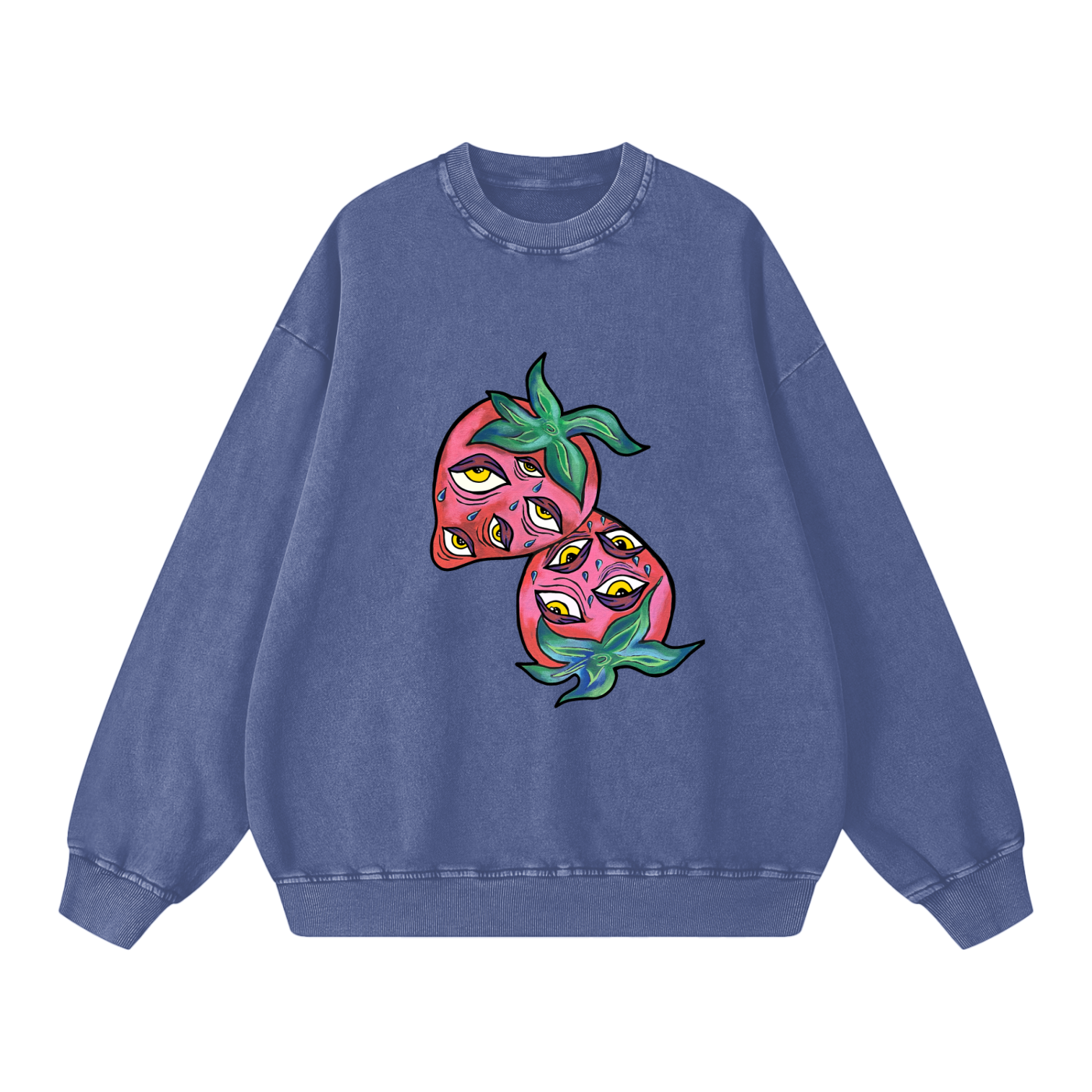 ‘Berry vision’ Acid Wash Oversize Sweatshirt - 360 GSM