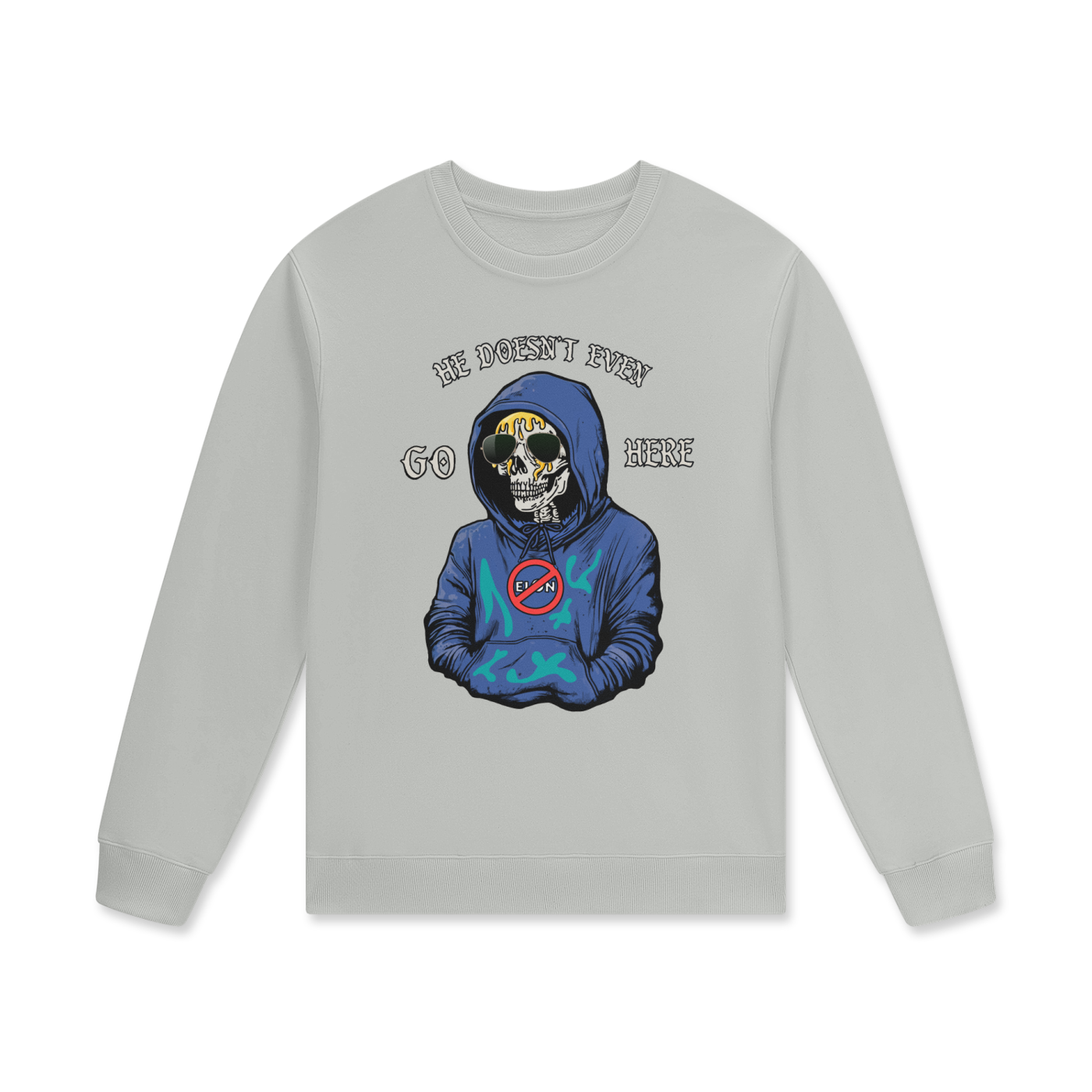 He doesn’t even go here Streetwear Unisex Staple 100% Cotton Pullover