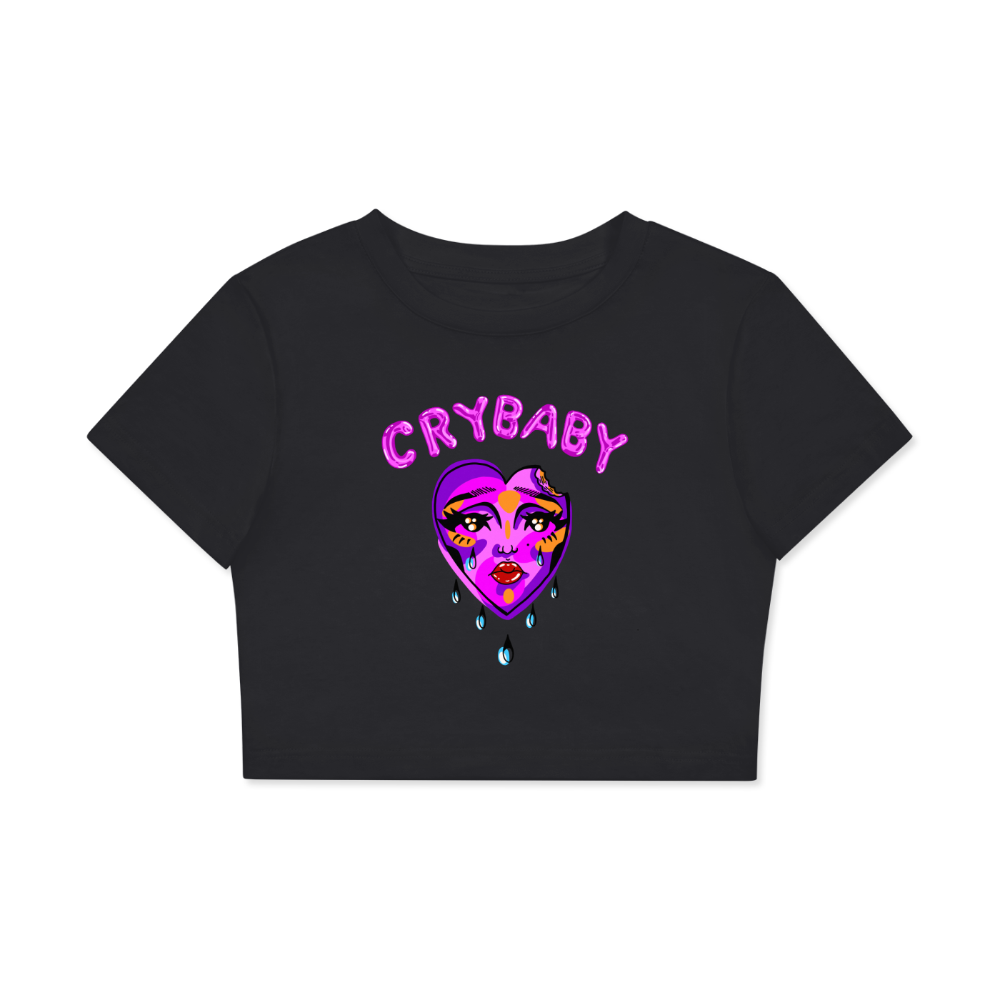 Crybaby Women's Fitted Crop Tee | Bodycon T-Shirt