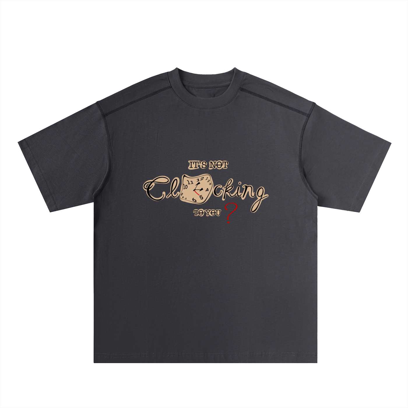 ‘It’s not clocking to you?’ Oversized Contrast-Stitched Cotton Tee