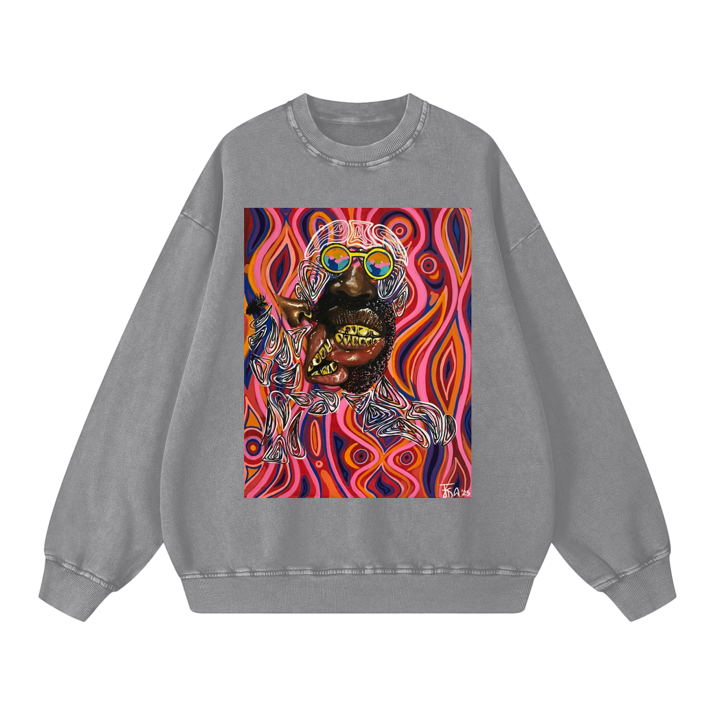 ‘Black love’ Snow Washed Oversized Sweatshirt