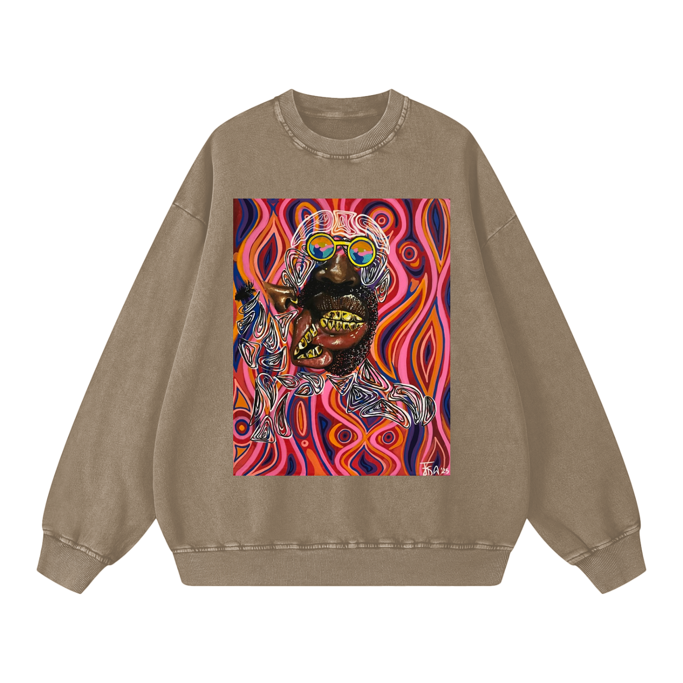 ‘Black love’ Snow Washed Oversized Sweatshirt