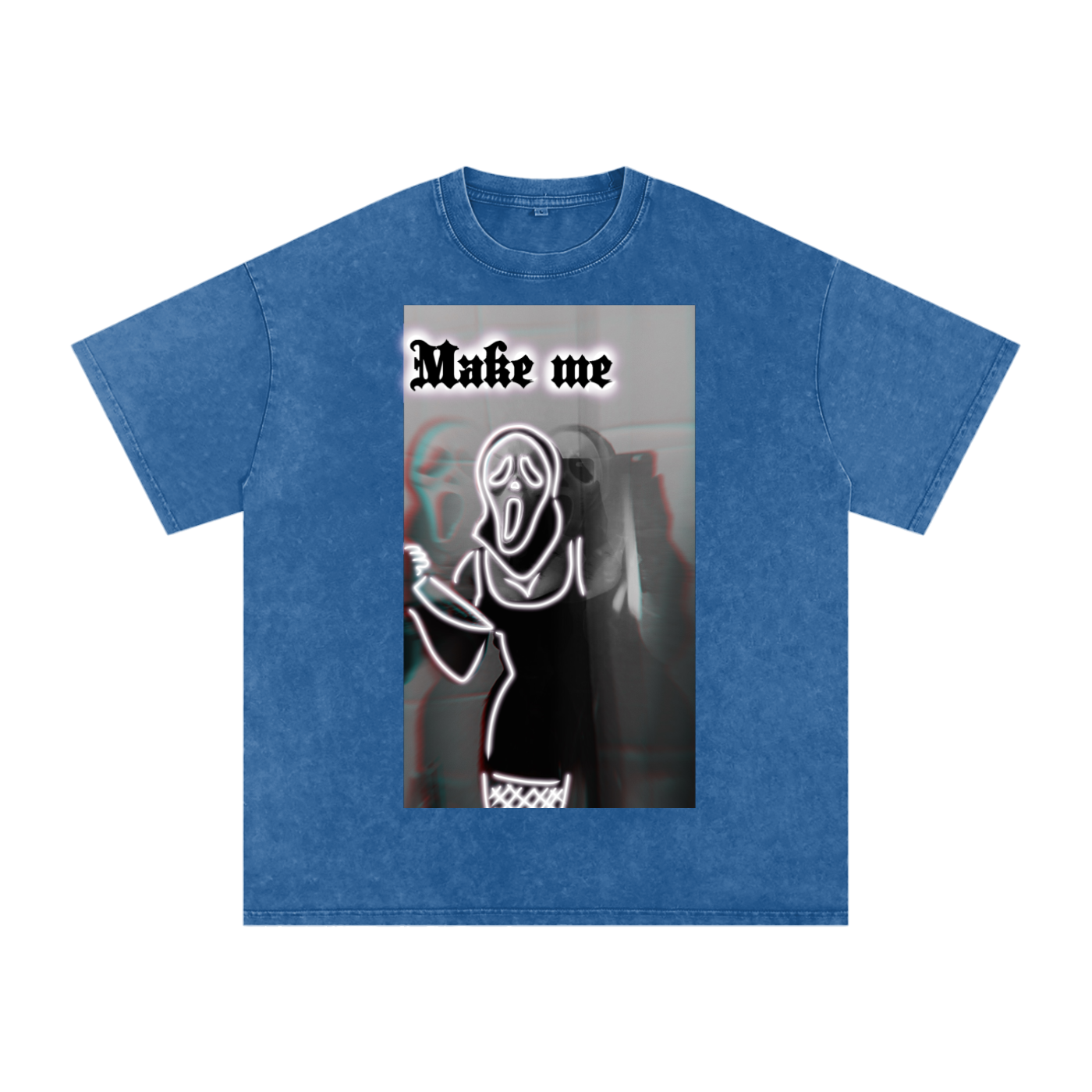 Make me scream Acid Wash Oversize T-Shirt - 250 GSM