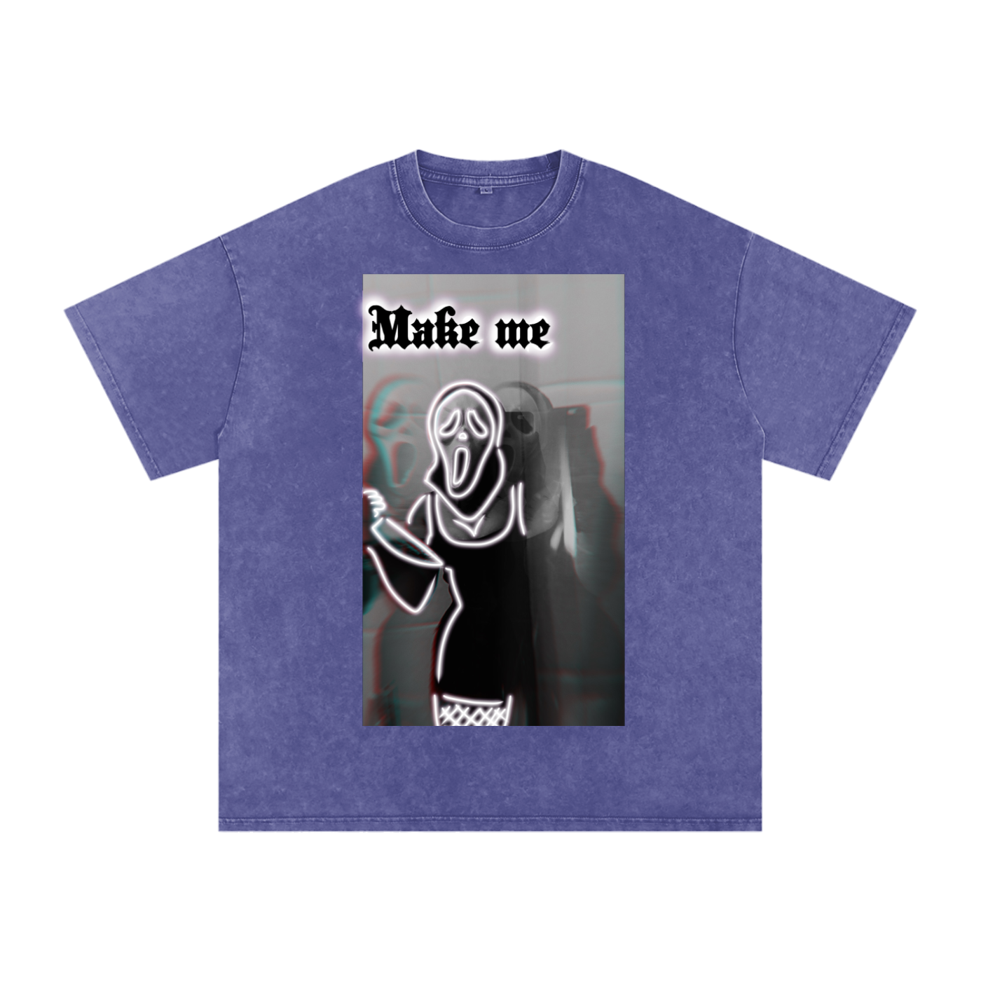 Make me scream Acid Wash Oversize T-Shirt - 250 GSM