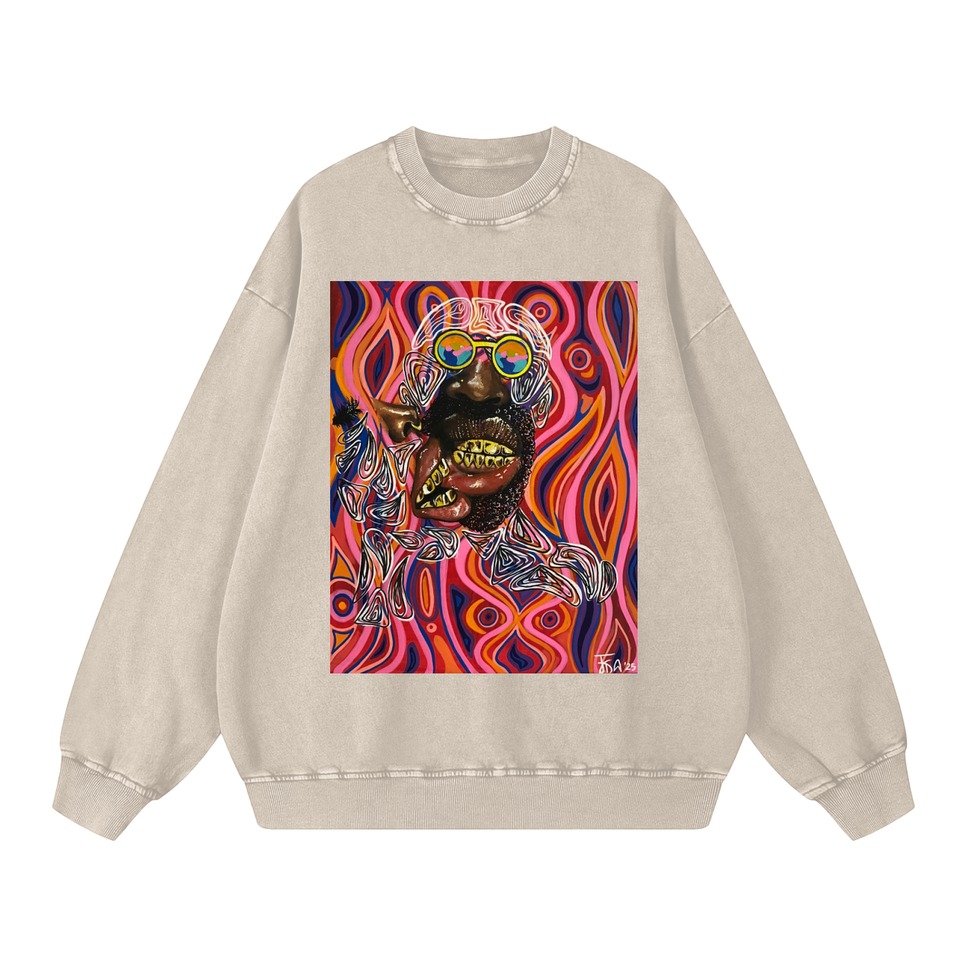 ‘Black love’ Snow Washed Oversized Sweatshirt