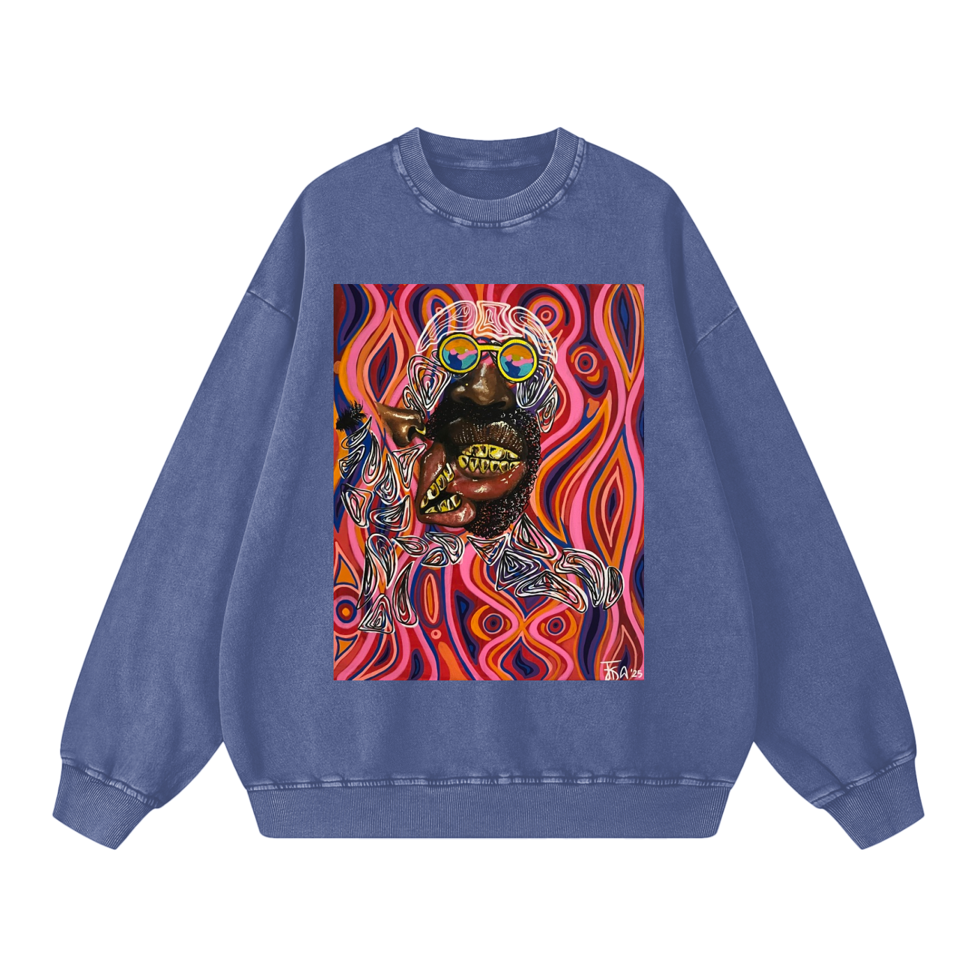 ‘Black love’ Snow Washed Oversized Sweatshirt