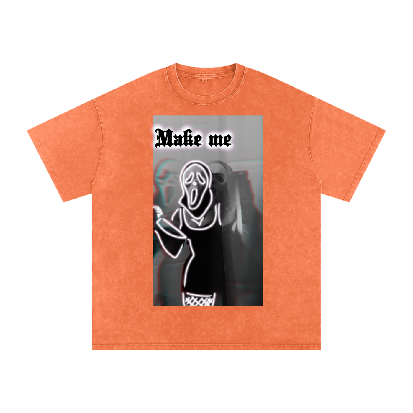 Make me scream Acid Wash Oversize T-Shirt - 250 GSM
