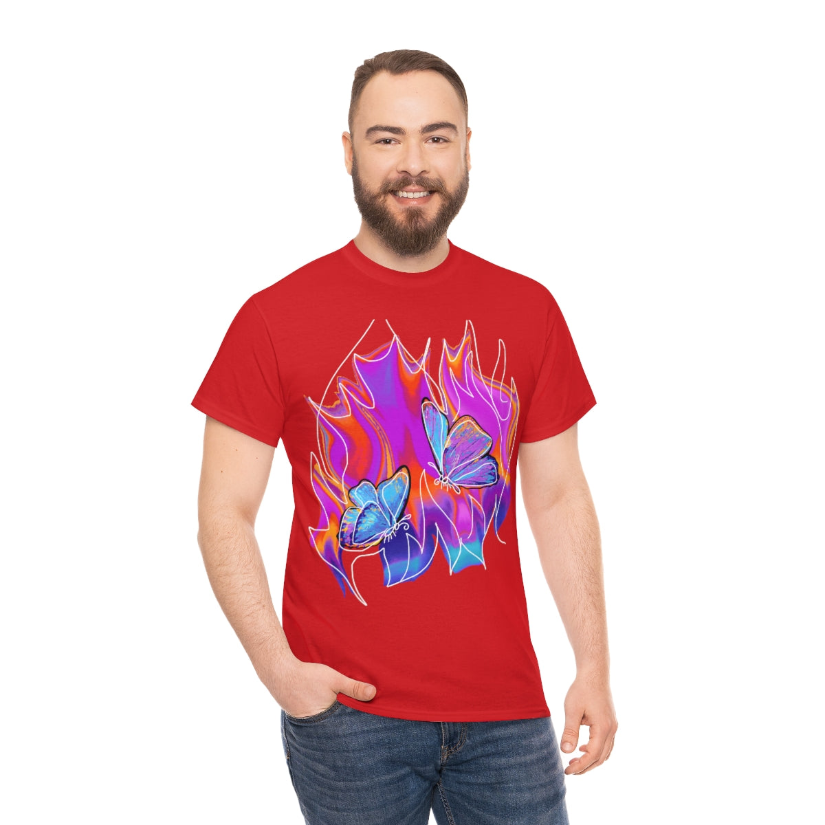 Twin flames Unisex Heavy Cotton Tee