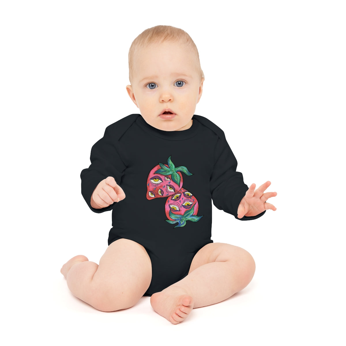 Berry Vision Baby Long-Sleeve Organic Bodysuit