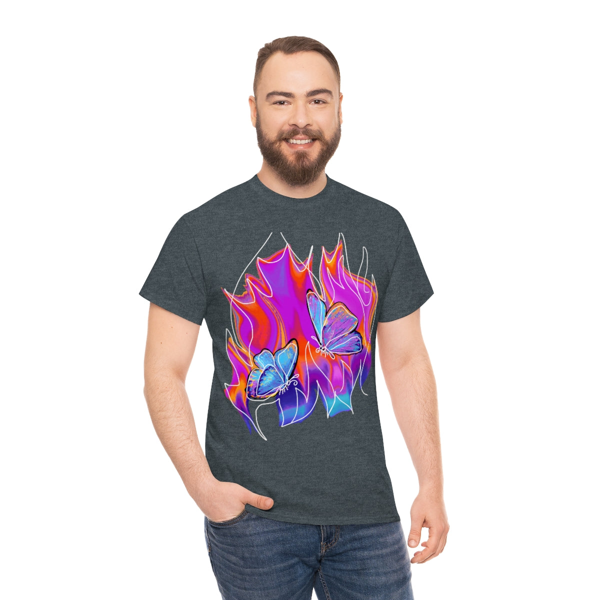 Twin flames Unisex Heavy Cotton Tee