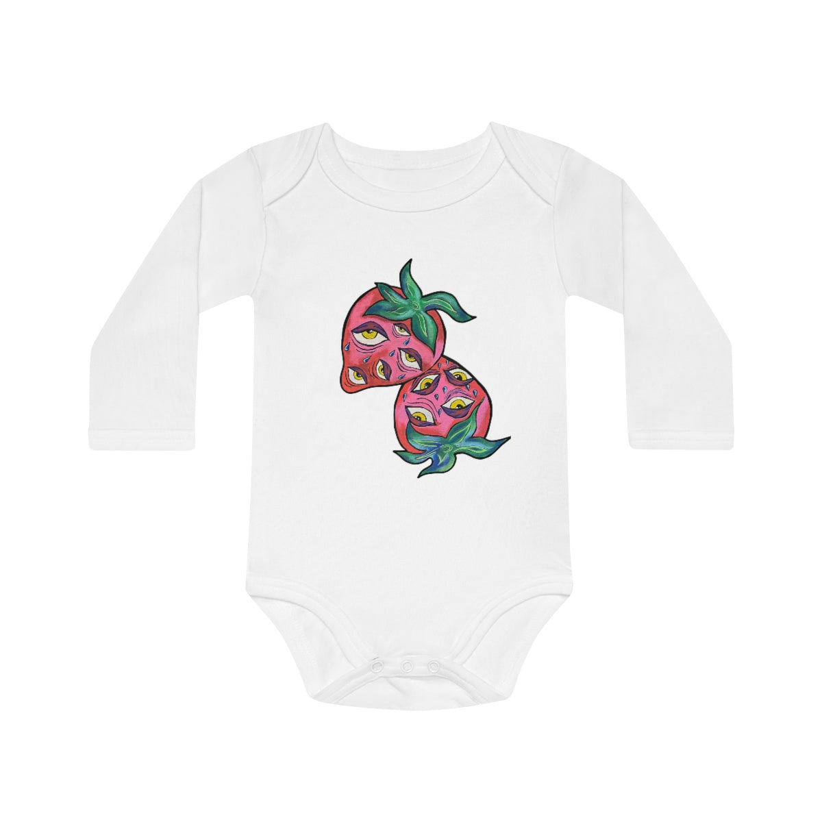 Berry Vision Baby Long-Sleeve Organic Bodysuit