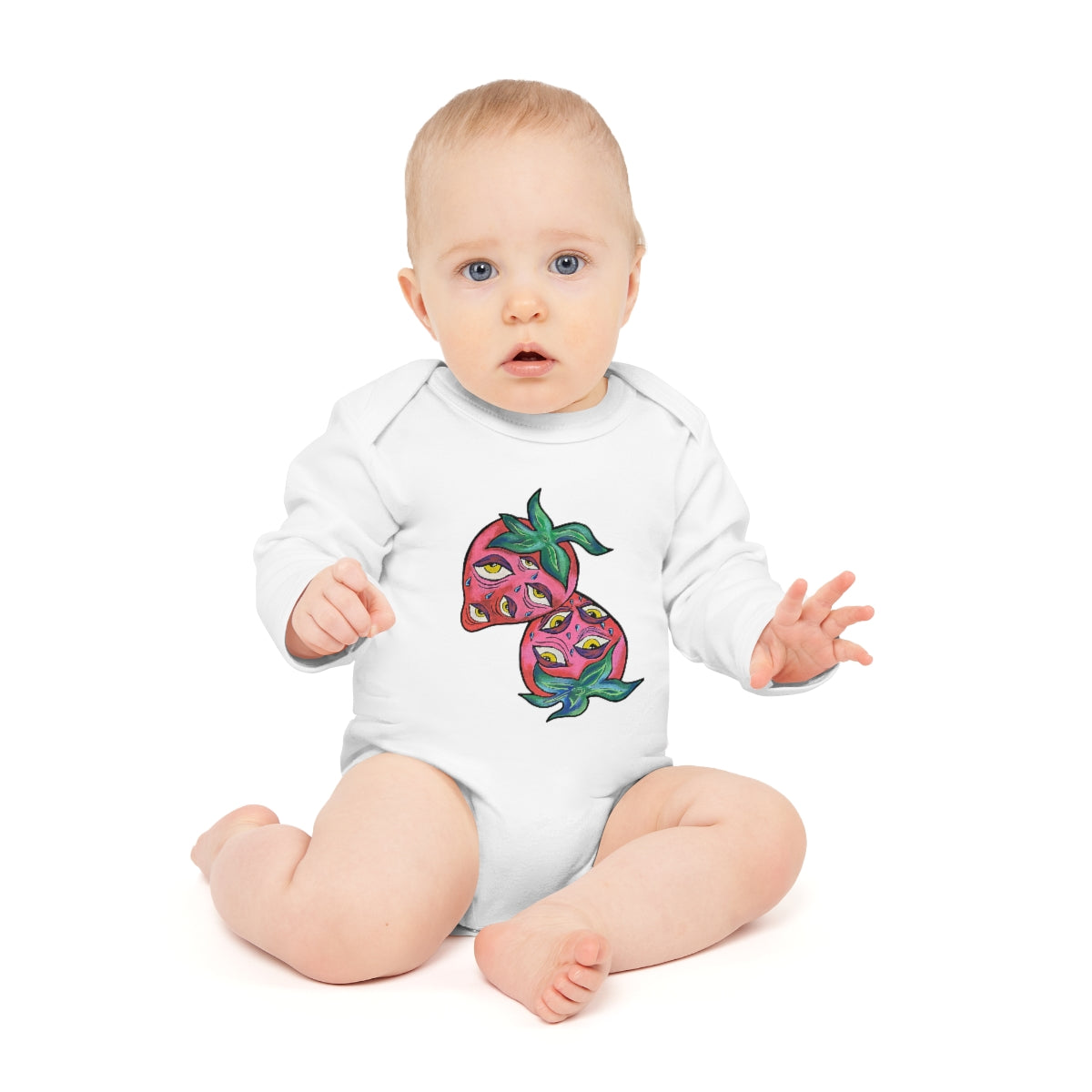 Berry Vision Baby Long-Sleeve Organic Bodysuit