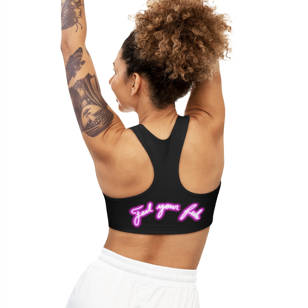 Feel your feels Seamless Sports Bra (AOP)